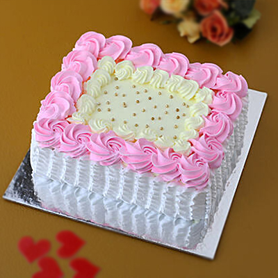"Delicious square shape pineapple cake - 1 kg - Click here to View more details about this Product
